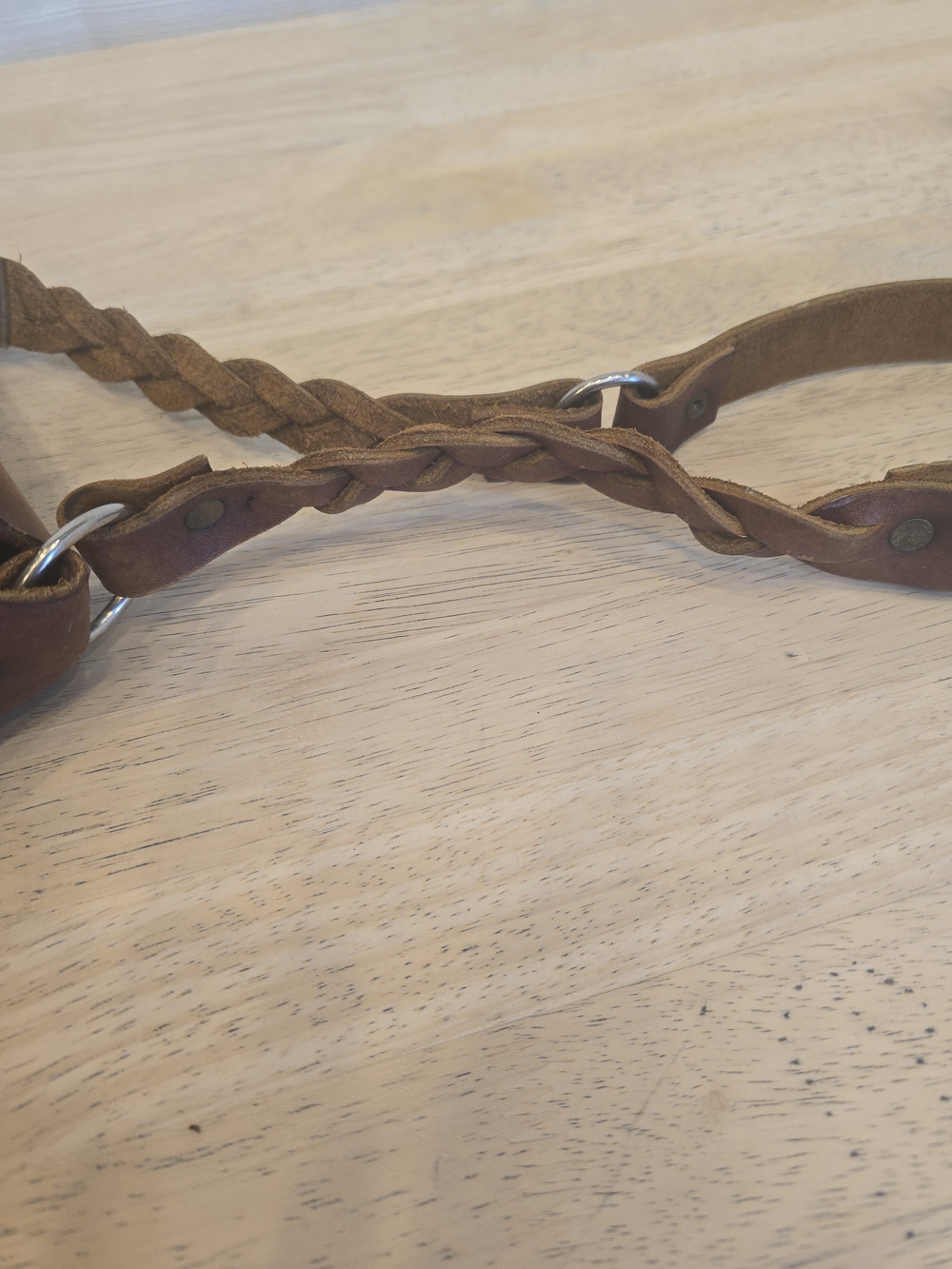 Vintage 70s Brown Leather Braided Crossbody Bag - Women - Picture 7 of 9